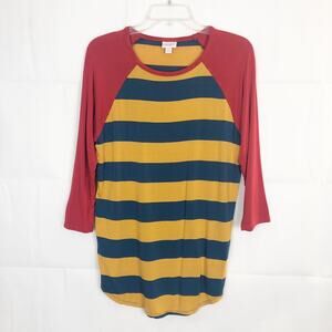 LuLaRoe Striped Long Top Size S Casual Loungewear